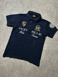 Vintage Porsche x La Martina Polo-Shirt Dunkelmarineblau – Polo Team Edition | Größe S