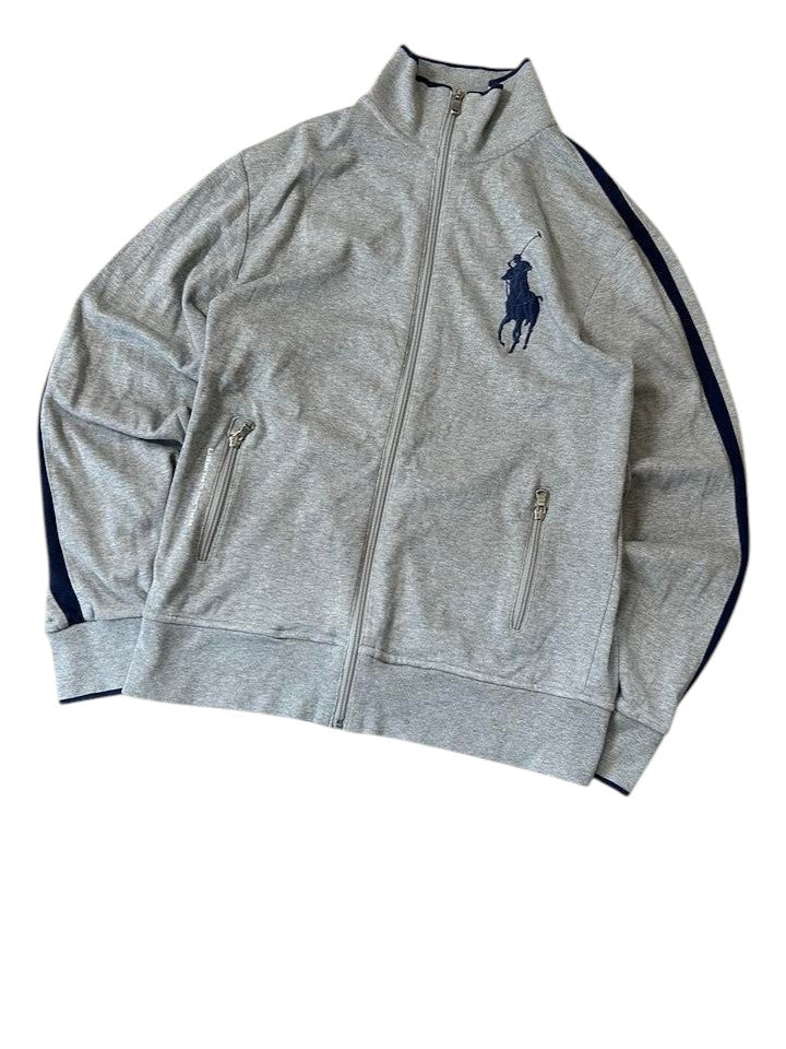 Polo Ralph Lauren Big Pony Full-Zip Sweatjacke Grey Vorderseite 3 Zip-Taschen