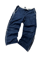 Vintage Nike Trackpants Marineblau Weiß Paspel – L