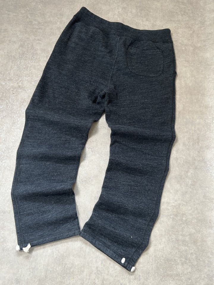 Vintage Polo Ralph Lauren Herren Sweatpants – Dunkelgrau Melange Roter Polo-Spieler Gr. M | Moda de Clase