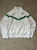 Vintage Nike x Werder Bremen Trainingsjacke – Weiß Grün V-Streifen Rauten-Wappen Gr. L | Moda de Clase