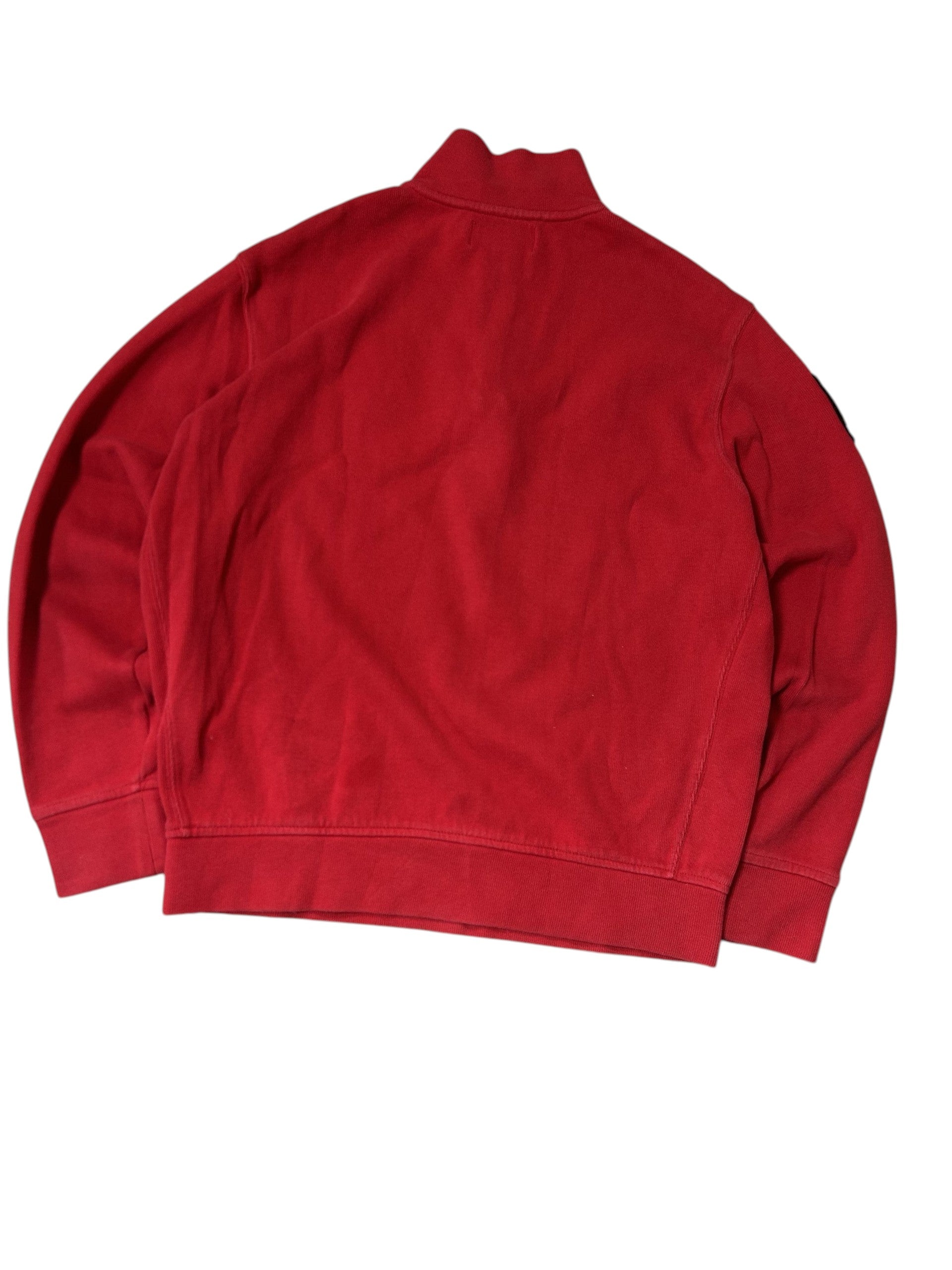 Vintage Polo Ralph Lauren Quarter-Zip Sweatshirt Rot Gr. M