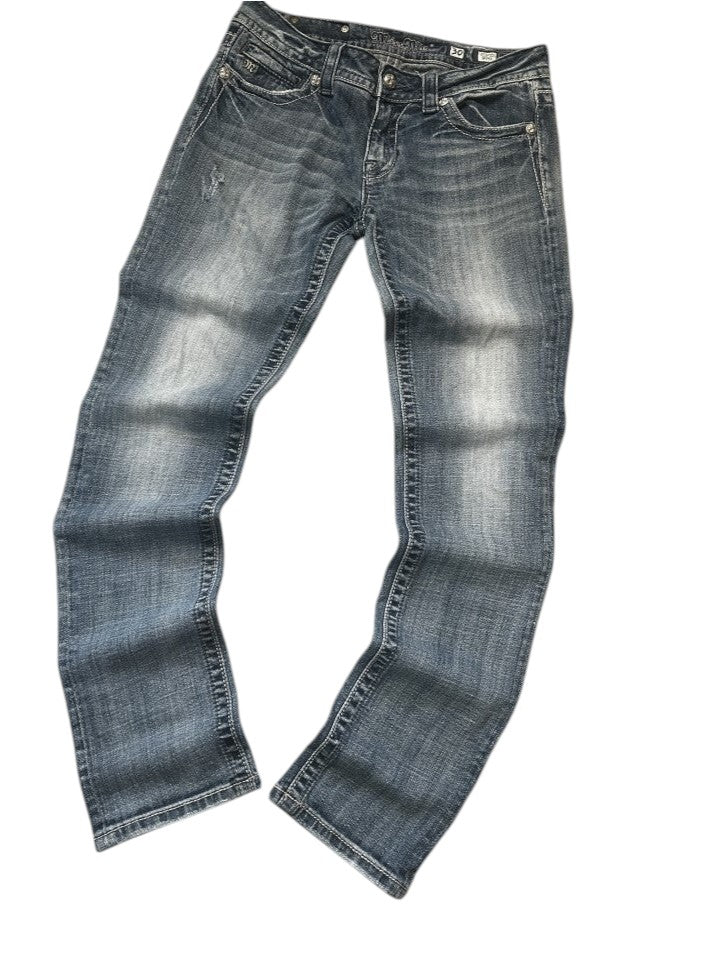 Vintage Miss Me Skinny Jeans Kristall-Nieten W30