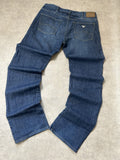 Vintage Armani Jeans Herren Comfort Fit Jeans – Dark Indigo Selvedge-Look Weißer EA Adler W34 | Moda de Clase