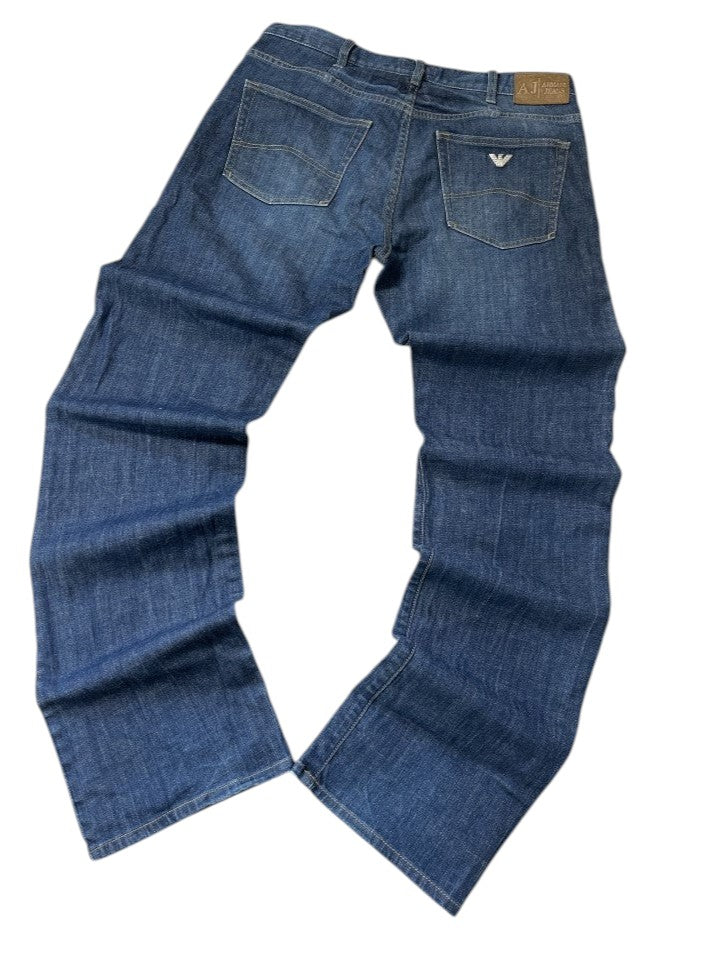 Vintage Armani Jeans Herren Comfort Fit Dark Indigo W34
